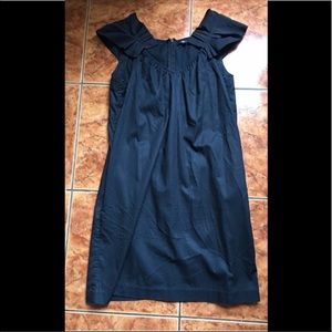 GAP Black Ruffle Shirt Dress